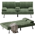 thumbnail image 1 of Homall Canapé-Lit Futon, Canapé Futon Ajustable, Canapé-Lit Moderne pour Salon, Bureau d'Affaires, Fauteuil Inclinable avec Porte-Gobelets, 1 of 7