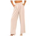 thumbnail image 4 of YFELWZ Womens Plus Size Spring Fall Work Commuting Business Temperament Relaxed Casual Dress Suit Pants Beige XL, 4 of 6