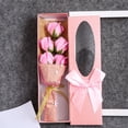 thumbnail image 3 of Flower Bouquet 5 Soap Roses Flower Valentine‘S Day Mother‘S Day Gift Box, 3 of 13