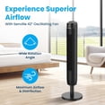 thumbnail image 2 of Senville  Oscillating Tower Fan 3 Speed Remote Control Timer, 2 of 8