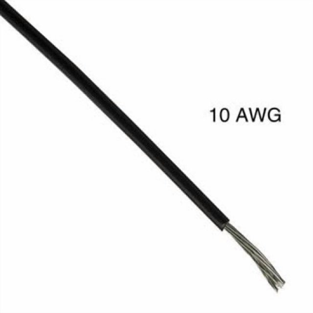 T0819-21-01 - WIRE STRANDED 10AWG 100FT BLACK TEW PVC FT1 600V 105C