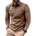 thumbnail image 1 of FAIWAD Men's Long Sleeve Shirts Casual Button Down Basic Golf Pullover Tops Lightweight Work Athletic T-Shirt, 1 of 9