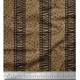 thumbnail image 1 of Soimoi Brown Poly Georgette Fabric Stripe,Leopard & Wild Animal Skin Decor Fabric Printed BTY 52 Inch Wide, 1 of 3