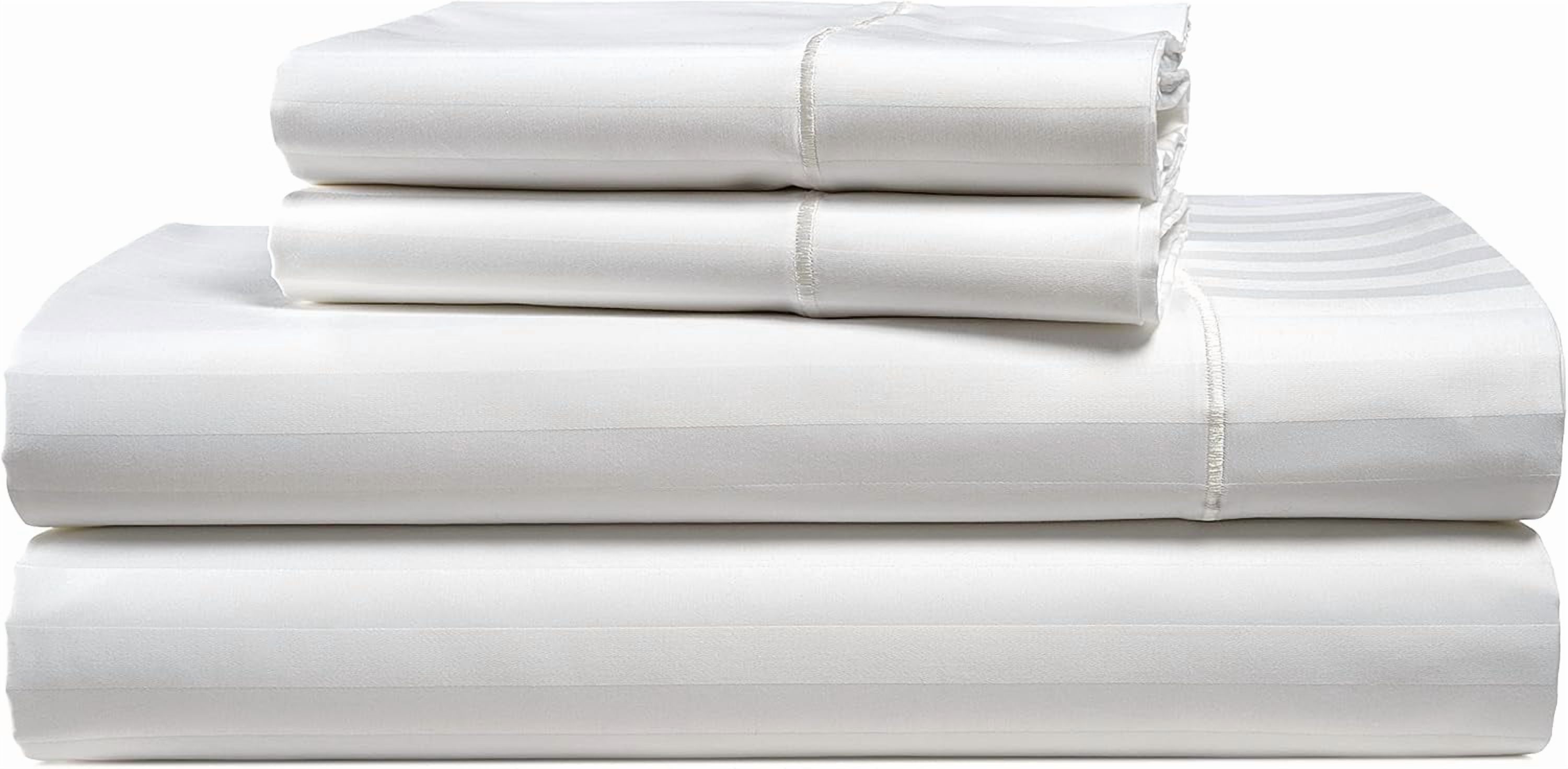 Softest Cotton Sheets Double Sheet Set Pc Set Thread Count Sateen Bedding Deep Pocket Sheets Cooling Sheets Double Size Sheets Breathable Bed Set ()