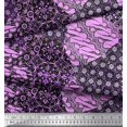 thumbnail image 1 of Soimoi Rayon Crepe Fabric Damask Patchwork Fabric Prints By Yard 46 Inch Wide, 1 of 3