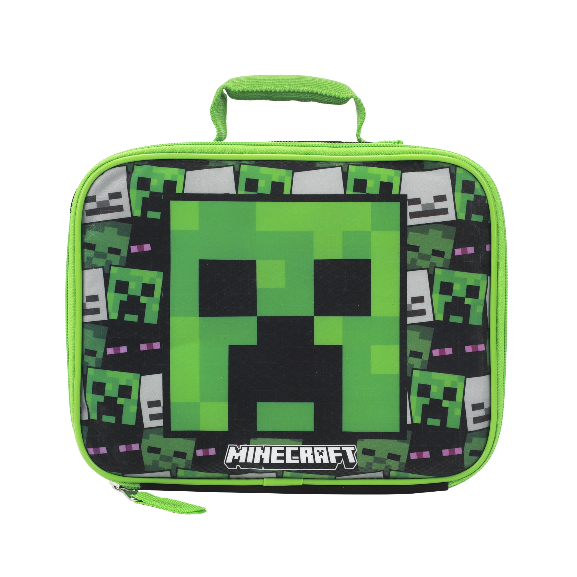 Minecraft Creeper Insulated Lunch Bag 7.5" x 9.5" x 4"