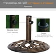 thumbnail image 4 of Outsunny Patio Umbrella Base Stand, Fit Dia. 1.5", 2" Pole, Bronze, 4 of 10
