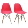 thumbnail image 1 of ViscoLogic PRAGUE Chaises de Salle à Manger Latérales Style Eames Eiffel, Blanches (Ensemble de 2), 1 of 3