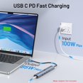 thumbnail image 4 of REJODA-10Gbps USB C Hub with 4K@60Hz Video Display, Selore 5 Ports USB C Splitter, C Port Data Transfer, 100W PD-in Charging, Dongle Multiport Adapter for MacBook Pro, iPad, Dell, HP, and More, 4 of 4
