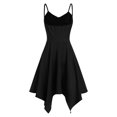 thumbnail image 2 of Pisexur Robe Sans Manches à Col en V pour Femme Couleur Été Mode Décontractée Robe à Bretelles Sans Bretelles à Col en V Robe pour Dames, 2 of 3
