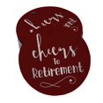 thumbnail image 1 of Inkdotpot Pack Of 100 Cheers To Retirement Favor Paper Tags Craft Real Silver Foil Hang Tags, 1 of 6
