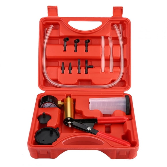 Brake Fluid Bleeding Set, Vacuum Pump Test Set, Portable With Carry Case For Motorcycle Car