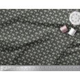 thumbnail image 2 of Soimoi Green polyester Crepe Fabric Leaves Leaves Decor Fabric Printed BTY 52 Inch Wide, 2 of 3