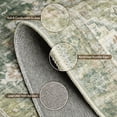 thumbnail image 2 of Exenoray Washable Bohemian Rug, Non-Slip Low Pile Printed Carpet, Faux Cashmere Surface, Vintage Green 2*6, 2 of 7