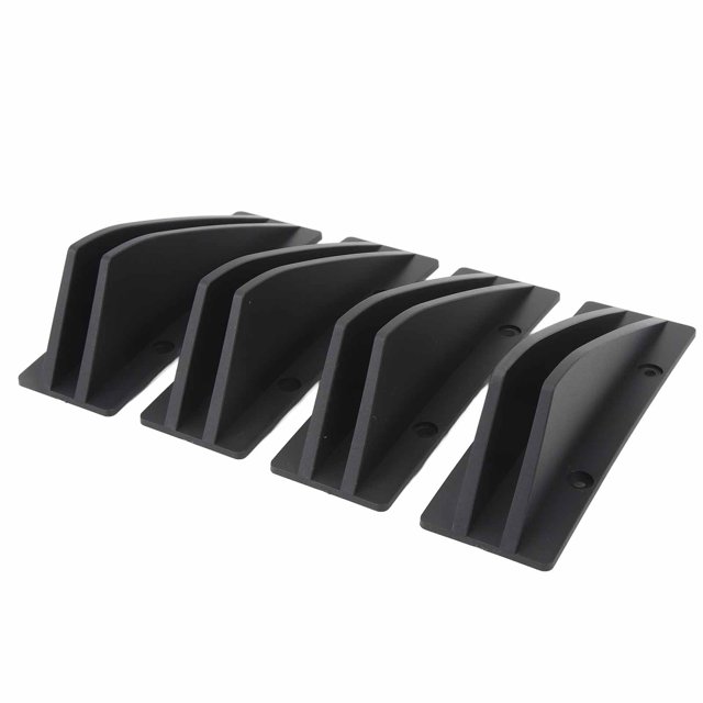 Universal Car Rear Lower Bumper Wing Lip, 4PCS Car Rear Lower Spoiler Sporty Universal Rear Bumper Chassis Diffuser Lip Wing Splitter Fit For 1 Series E90 E91