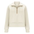 thumbnail image 5 of MeetoTime Half Zip Sweatshirt for Women Fall Casual Drop Shoulder Long Sleeve Pullover Tops, 5 of 5