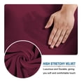 thumbnail image 4 of Gkeoshab Sofa Cover Square Ottoman Ottoman Slipcover Square Footstool Protector Storage Stool Ottoman Stretch With Elastic Bottom Feature Real Velvet Plush Fabric（Length：27 32 Inch） Home & Garden, 4 of 7