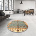 thumbnail image 3 of Ahgly Company Indoor Rectangle Abstract Ginger Brown Green Oriental Area Rugs, 4' x 6', 3 of 6