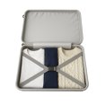 thumbnail image 3 of Ensemble de Bagages Coque Rigide en ABS 3 Pcs - Valises Argentées 20 Pouces/24 Pouces/28 Pouces avec Roues Pivotantes, Résistant aux Rayures, Serrure TSA, Design Emboîtable, 3 of 4
