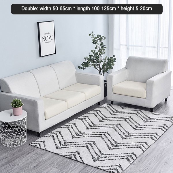 CAROOTU Solid Color Thicken Elastic Sofa Seat Cushion Cover Furniture Protector Corn