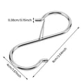 thumbnail image 2 of Riforla Silver S Hooks for Hanging Heavy Duty Heavy Duty Metal S Hooks with Buckle S Shaped Hooks Pot Rack Hooks Closet Hooks S Hooks for Hanging Kitchen Utensil Pot Hooks Silver, 2 of 8