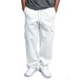 thumbnail image 1 of Mens Urban Straight Leg Jogger Heavy Weight Fleece Cargo Pocket Sweat Pants, 1 of 2