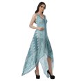 thumbnail image 2 of Moomaya Asymmetrical Hem Dress Ladies Handkerchief Halter Spaghetti Strap Dress, 2 of 4
