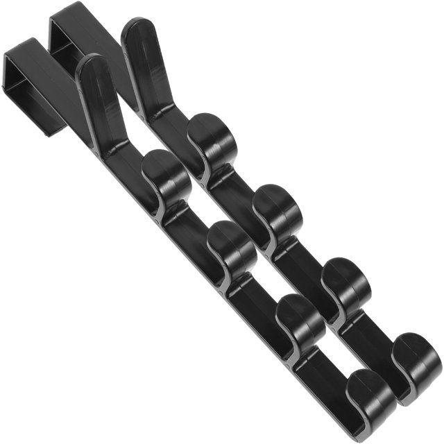 Miangastore Multi Function Over The Door Hook Black 2Pcs 11.2X1.5X0.8In