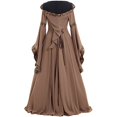 thumbnail image 3 of RXIRUCGD Robe Gothique de la Renaissance Médiévale Vintage pour Femme, Longueur au Sol, 3 of 5