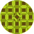 thumbnail image 1 of Ahgly Company Tapis d'Intérieur Ronds Transitionnels Vert Olive Lavables à la Machine, 7 Pieds Rond, 1 of 7