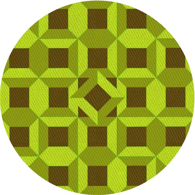 Ahgly Company Tapis d'Intérieur Ronds Transitionnels Vert Olive Lavables à la Machine, 7 Pieds Rond