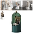 thumbnail image 1 of Concealed Toothbrush Holder, 360° Rotating Bathroom Waterproof Dustproof Toothbrush Holder, Hidden Toothbrush Holder with Sliding Cover, for Bathroom, Makeup Organizer (Green), 1 of 8