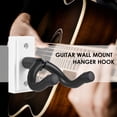 thumbnail image 2 of Arealer Guitar Wall Mount Hanger Hook Guitar Wall Hook Hanger Solid Sturdy Black Metal Holder Hanger Multifunction Hanger for All Size Acoustic Electric Bass Guitars White, 2 of 7