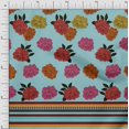 thumbnail image 1 of oneOone Tissu en Coton Flex à Rayures et Imprimé Floral, Largeur 40 Pouces, 1 of 3