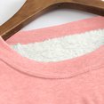 thumbnail image 4 of IROINID Liquidation Chandail en Molleton de Noël pour Femmes Manches Régulières Automne Hiver Ample Vacances Détente Col Rond Chemise Hauts, Rose, 4 of 5