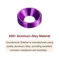thumbnail image 4 of Unique Bargains Lot de 30 Rondelles à Encastrer M4 en Alliage d'Aluminium Anodisé, Violet, 4 of 4