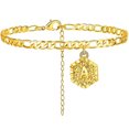 thumbnail image 4 of Initial Anklets for Women Charm Link Jewelry Anklet Bracelet for Teen Girls Alphabet（R）, 4 of 5