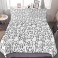 thumbnail image 1 of HAHDAXIA Cat Repeat Bedding Solid Comforter Set for All Seasons,3 Pieces(1 Comforter+2 Pillowcases),Soft Microfiber Bedding Set Queen(90"x90"), 1 of 7