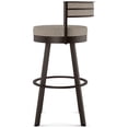 thumbnail image 3 of Amisco Browser Tabouret de Bar Pivotant de 30 Po - Polyester Tissé Beige et Brun / Métal Brun Foncé, 3 of 9