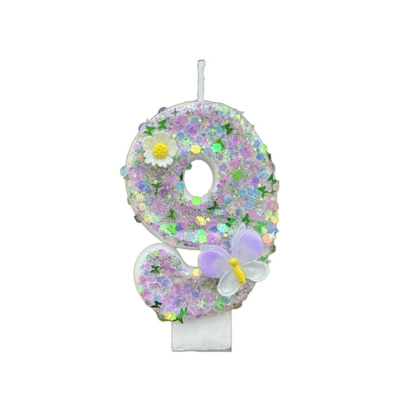 Yhmxh Bougie d'Anniversaire Numérique Décoration de Gâteau Première Célébration d'Anniversaire Bougie de Fête Fleur Décorations de Noël Extérieures Fournitures de Fête de Noël Cadeaux de Noël pour Enfants Femmes Hommes