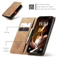 thumbnail image 4 of CaseMe Leather for iPhone 17 Case, Flip Wallet Leather Case with Card Holder Magnetic Closure Shockproof Kickstand Protective Phone Cases Cover for iPhone 17,Brown,For iPhone 17, 4 of 12