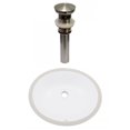 thumbnail image 1 of American Imaginations 16.5-in. W CUPC Oval Bathroom Undermount Sink Set In White - Brushed Nickel Hardware - Overflow Drain Incl. AI-31779, 1 of 7