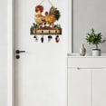 thumbnail image 4 of Wooden Multifunctional Home Key Organizer Wall Art with 4 Hooks for Room Decoration and Welcome Sign Flat Mount Key Rack for Indoor Use Wood Craft for Hanging, 4 of 6