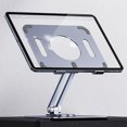 thumbnail image 4 of Xingzhi Support Pliable pour Tablette, Hauteur Réglable Multi-angle, Support en Alliage d'Aluminium, Support de Bureau à Domicile Mains Libres pour Portable, Cadeaux, Argent, 4 of 9
