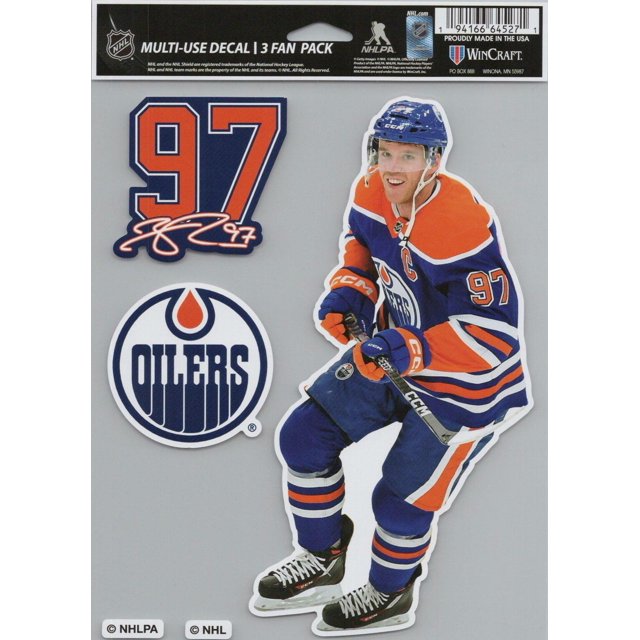 Wincraft Edmonton Oilers Connor McDavid 5x7inch Decal Sheet
