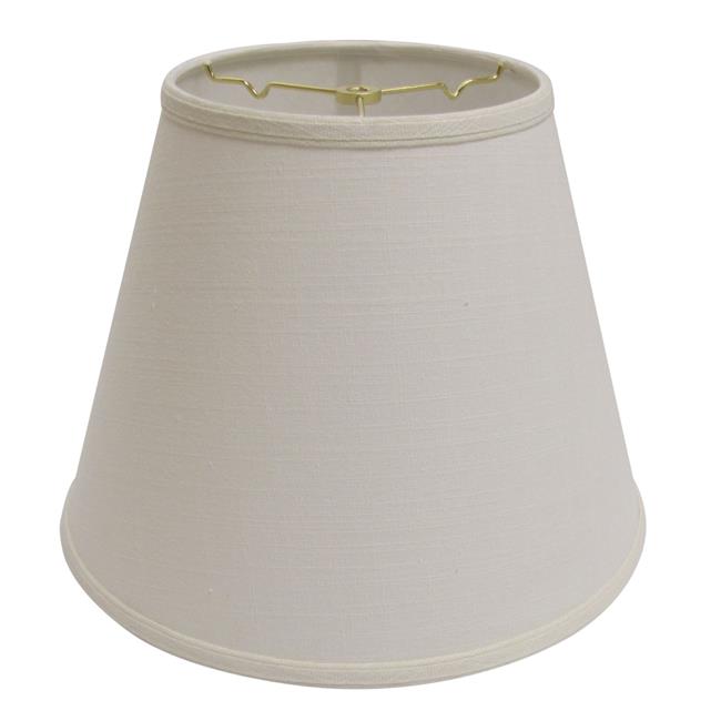 HomeRoots 470040 16 in. White Empire Deep Slanted Linen Lampshade
