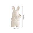 thumbnail image 3 of Uscallm 2Pcs Easter Bunny Ceramic Vase Handheld Floral Arrangement Home Decor Spring Table Centerpiece Animal Art Sculpture Gift, 3 of 9