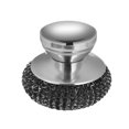 thumbnail image 1 of Basiess Tampon à Récurer en Acier Inoxydable avec Poignée, Tampons de Nettoyage en Laine pour Casseroles Poêles Grilles, Résistant à la Rouille, Cuisine Salle de Bain Usage Extérieur, 1 Pack Argent, 1 of 7