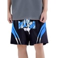 thumbnail image 1 of Moggemol Kids Boys Color Block Letter Printed Boxer Shorts Drawstring Elastic Waistband Boxer Trunk Light Blue 14, 1 of 5