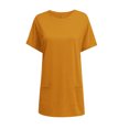 thumbnail image 5 of Ketyyh-chn99 Chemises pour Femmes Blouse Ample Confortable Femme Adulte Col Rond Manches Courtes Hauts T-Shirt Imprimés Blouse Ample Jaune,TG, 5 of 5